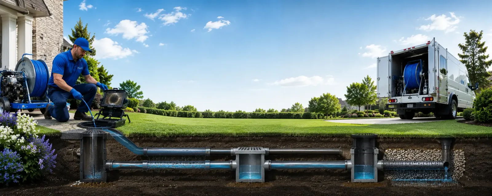 Outdoor drain cleaning information for Easton, MA